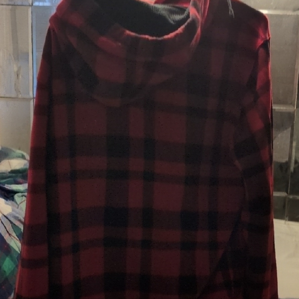 Ralph Lauren Red and Black Turtleneck Sweater